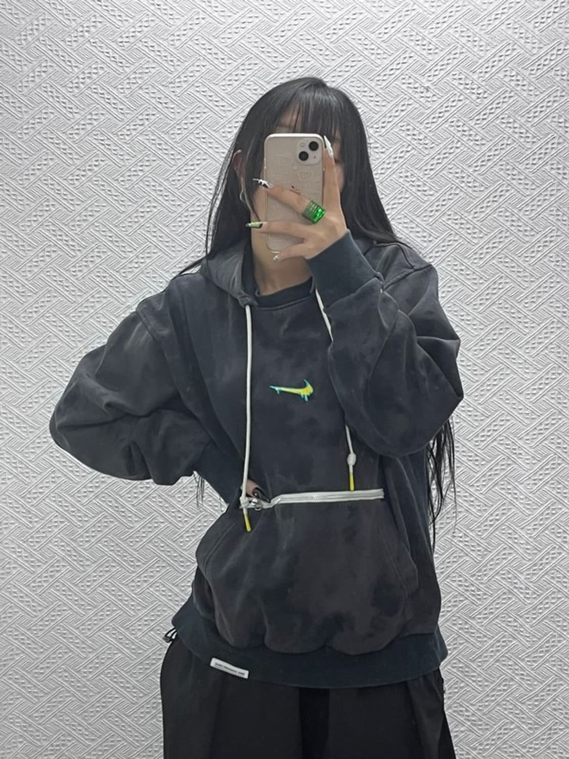 나이키 하드우드 다이 풀오버 키치 프린팅 후드티 XL C08607 상품이미지2