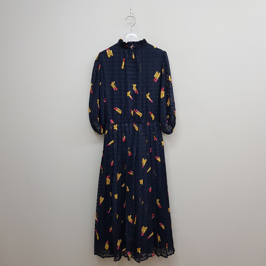 뮤베일 MUVEIL  프린팅 플리츠 롱 원피스 XS사이즈 상품이미지5