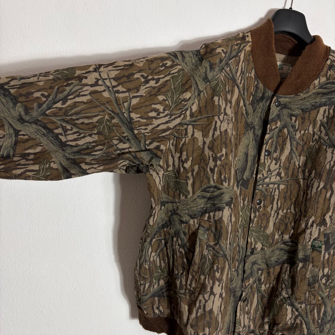 80s 미제 빈티지 모씨오크 카모 봄버 자켓(XL) 상품이미지7