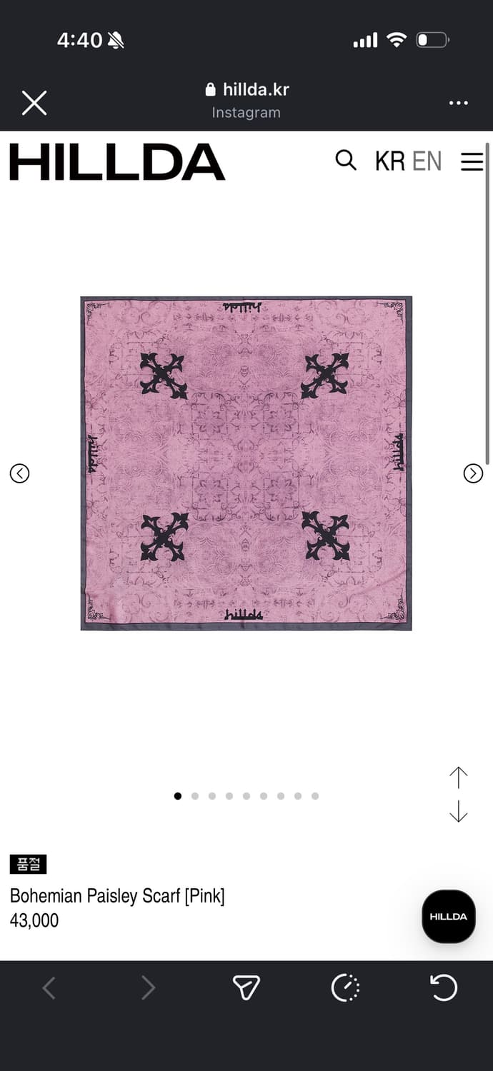 힐다 스카프 핑크 상품이미지2