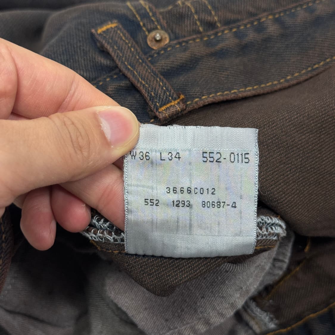 리바이스 90s 블랙브라운 워싱 501 36(32~34) 상품이미지9