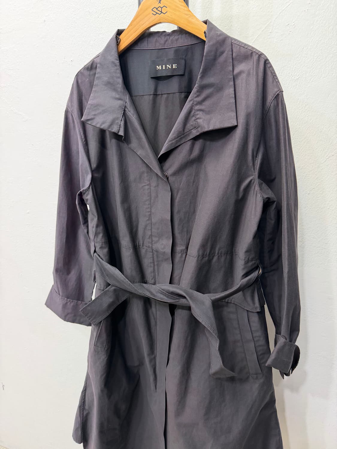 정품) MINE 마인 한섬 블랙 자켓 코트 82 상품이미지3