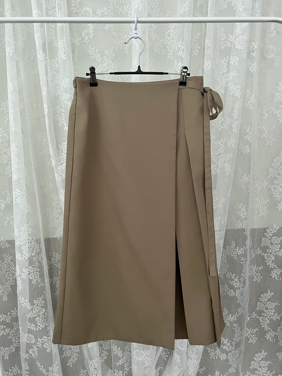 M) 오르 ORR 랩 타이드 스커트 카키베이지 상품이미지1