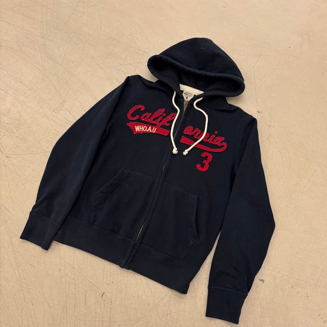 후아유 캘리포니아 네이비 후드 집업 상품이미지1