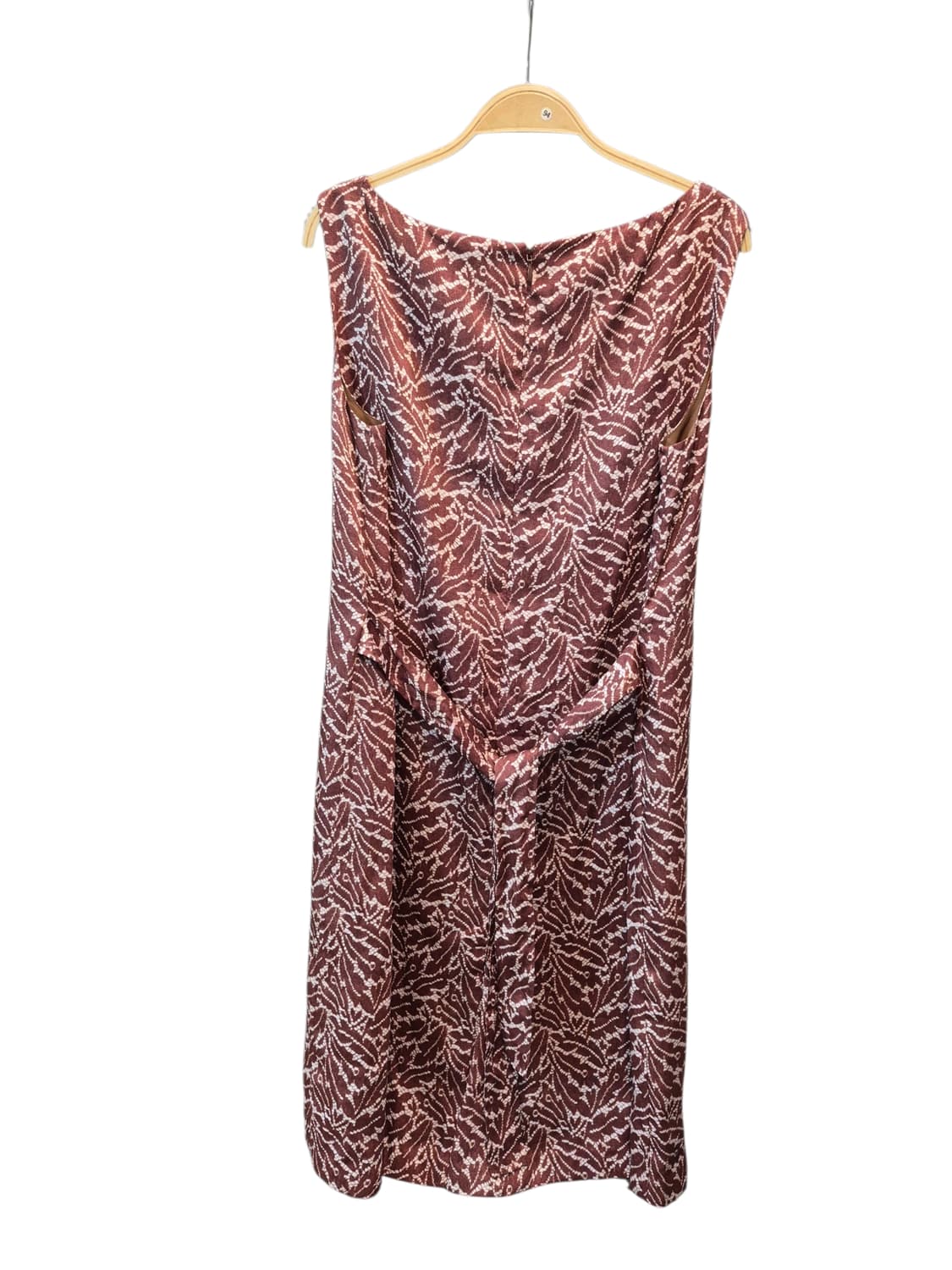 theory luxe 패턴 브라운 민소매 원피스 상품이미지2