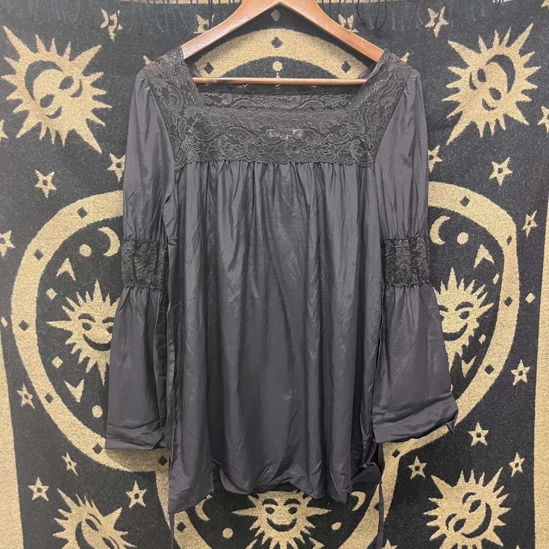 빈티지 고딕 레이스 란제리코어 퍼프 리본 블라우스 K0024 상품이미지3