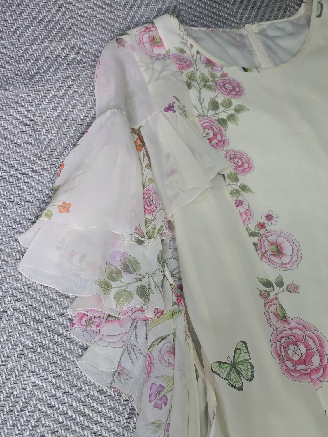 Giambattista Vallii 플로럴 실크 블라우스 40 상품이미지6