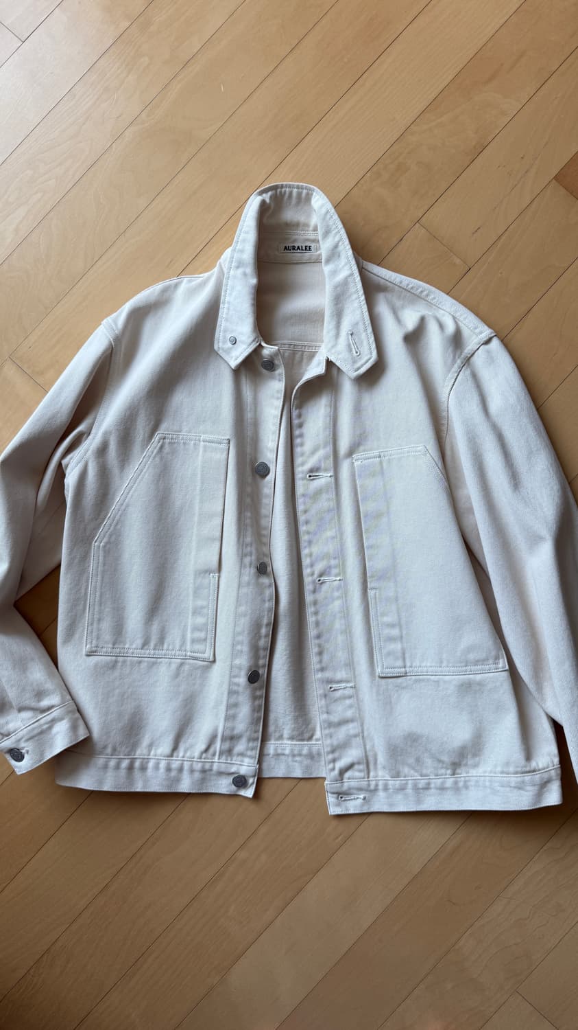 오라리 화이트데님 자켓 AURALEE HARD TWIST DENIM 상품이미지2