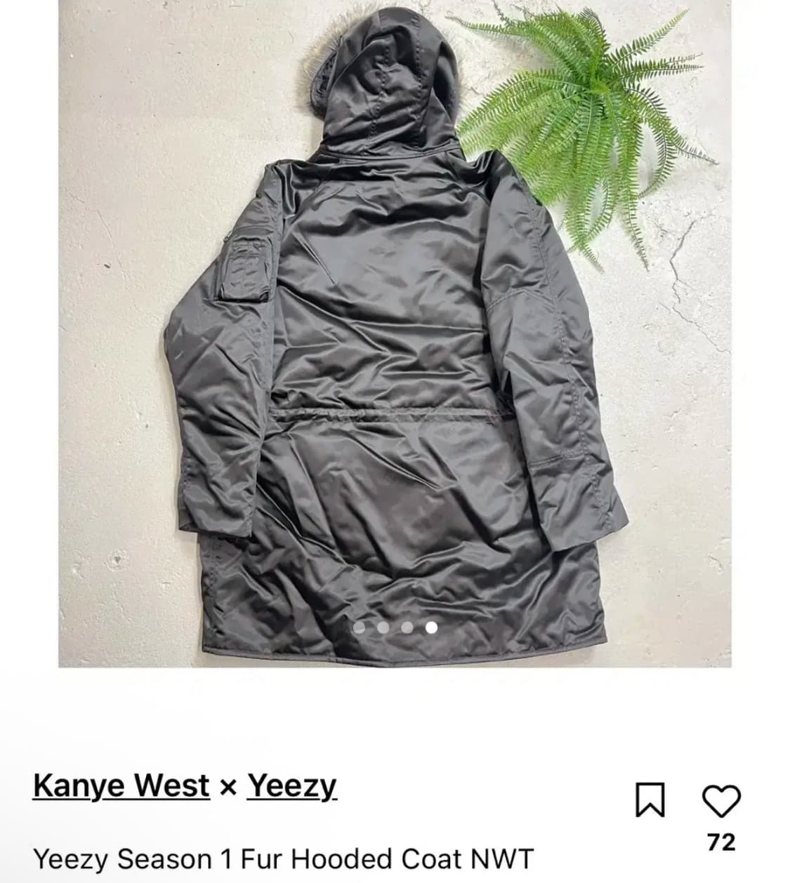 Yeezy Season1 Fur Hooded Coat 이지 시즌1 코트 상품이미지3