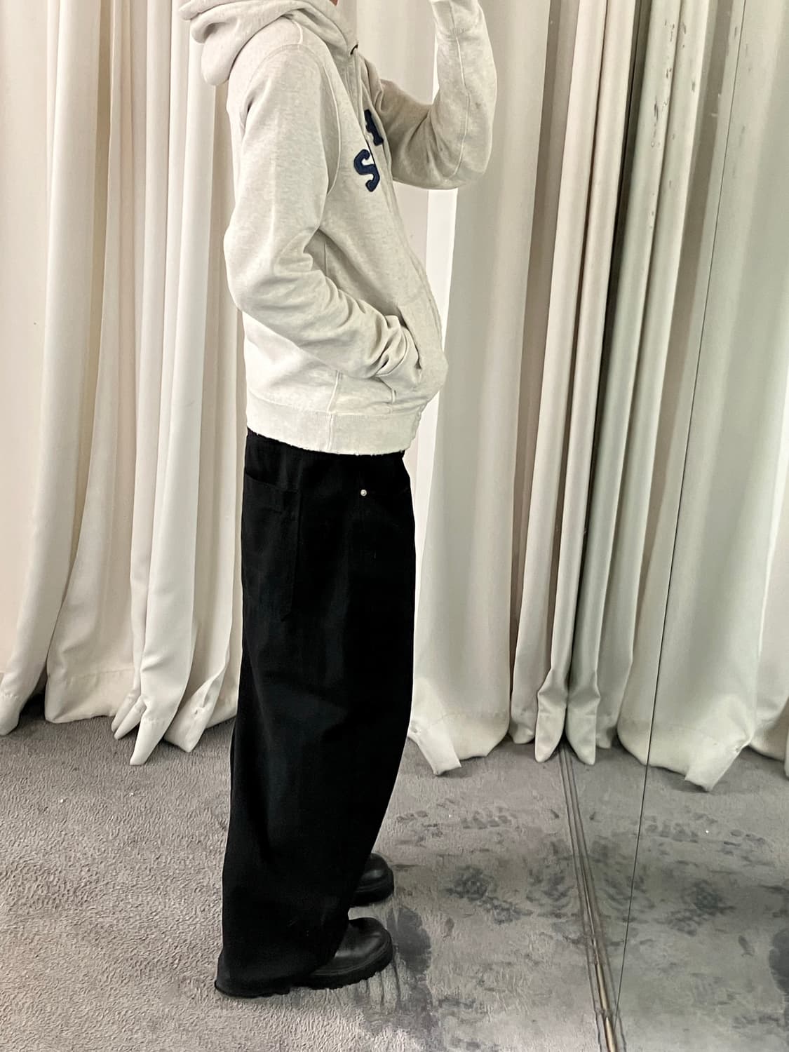 아베크롬비 멜란지 그레이 후드집업 M 상품이미지9