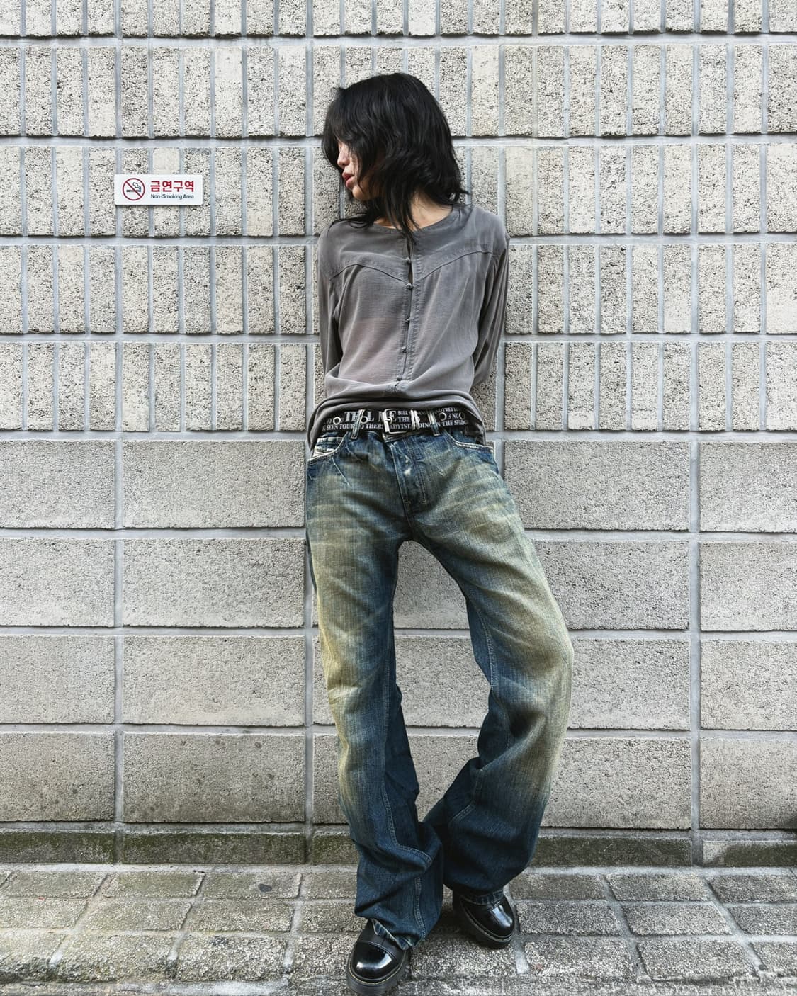 디젤 풀 워싱 그런지 데님진 상품이미지6