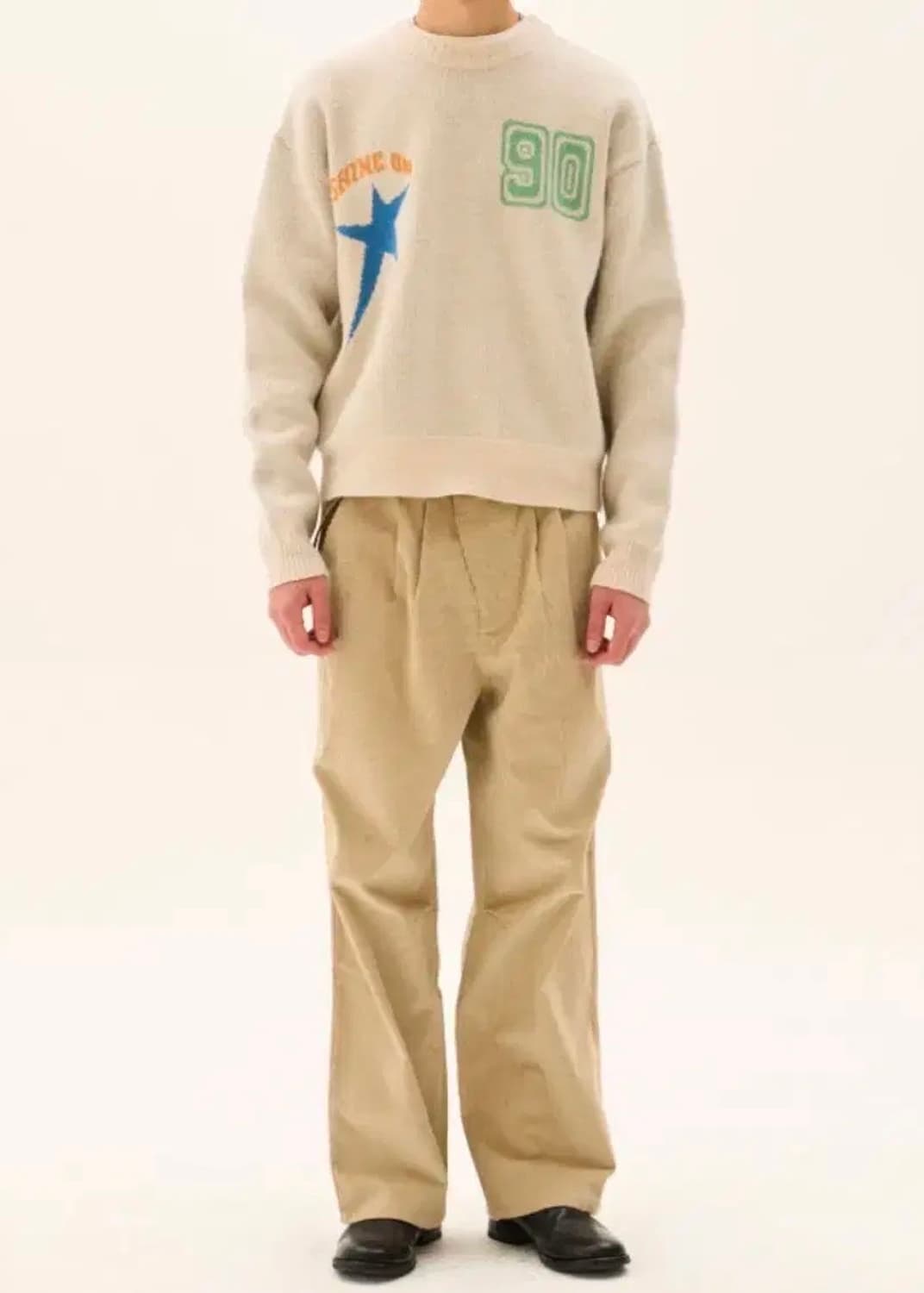 ETCE 골덴 코듀로이 베이지 파라슈트 와이드 통바지 워크 29 30 상품이미지3