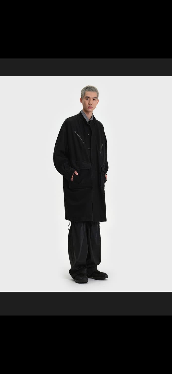 벨리에 데님코트 워시드블랙 상품이미지2