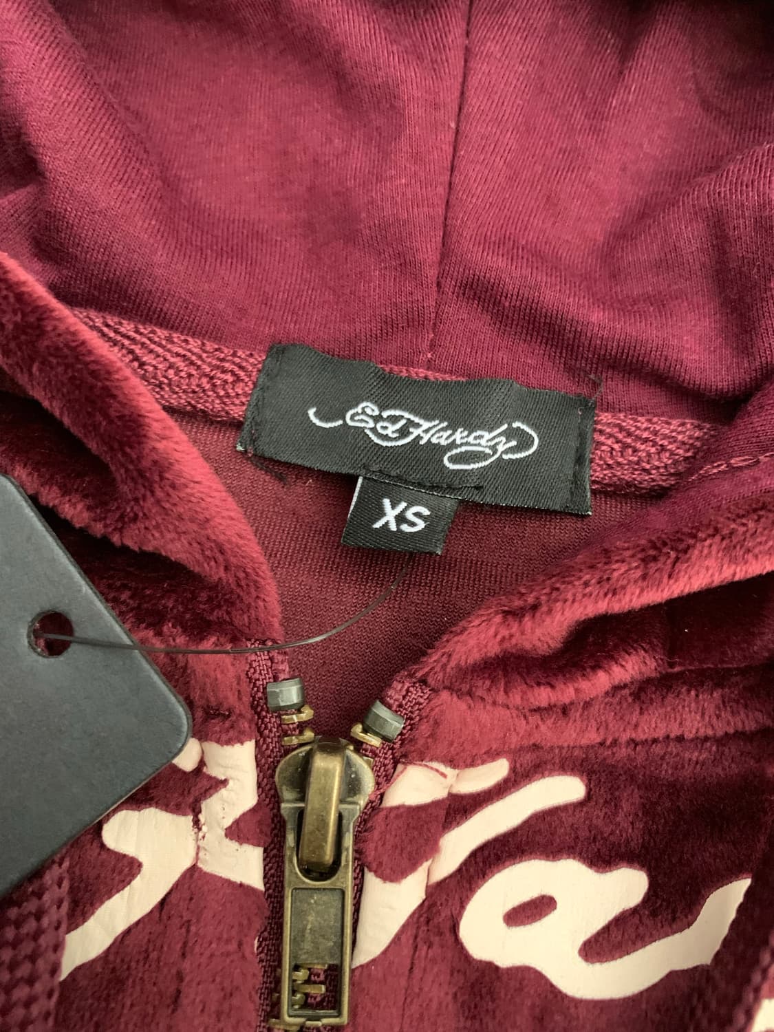 [새제품] 에드 하디 벨루아 벨벳 후드집업 상품이미지4