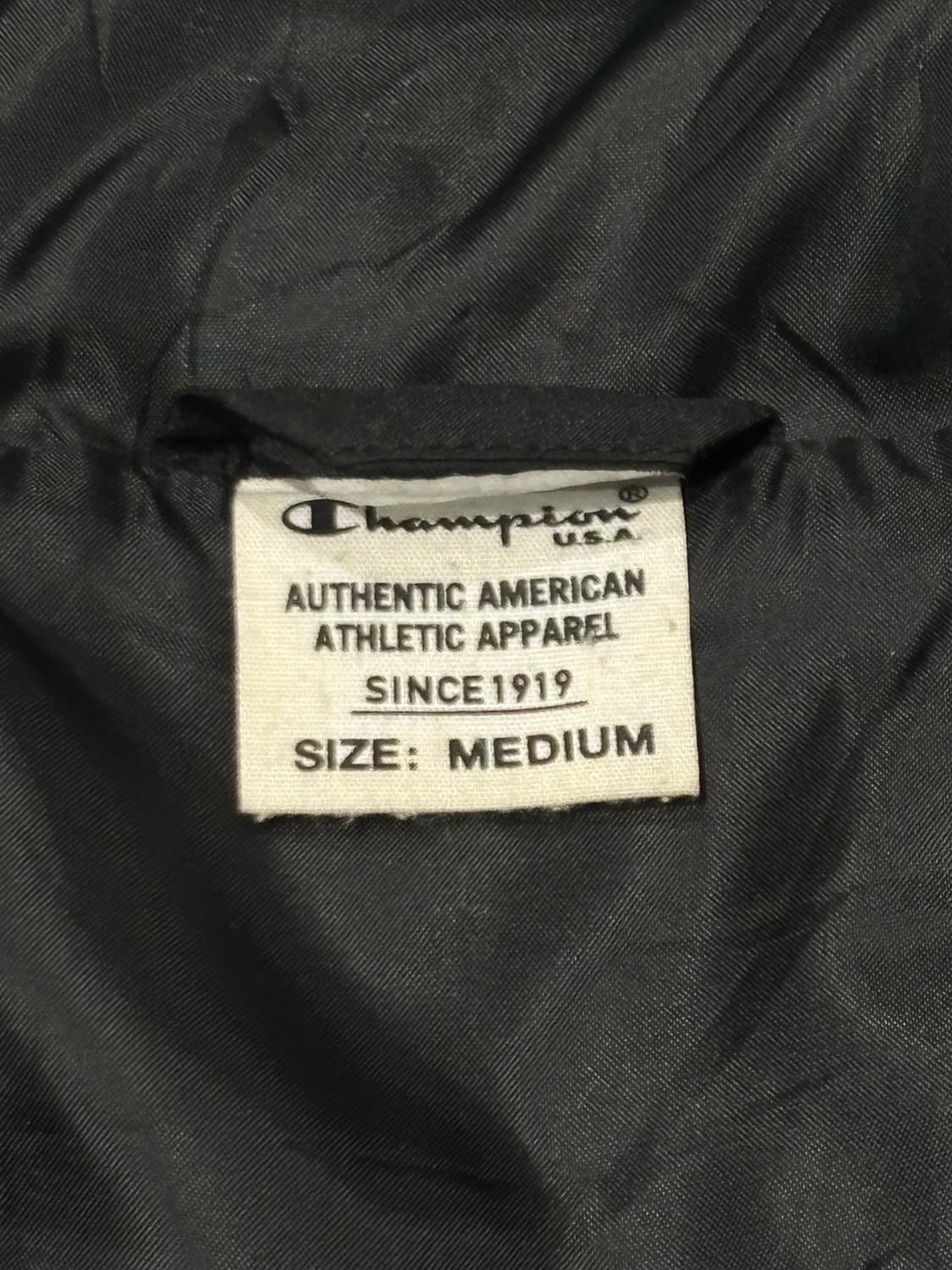 챔피언 블랙 스펠로고 폴리쉘 자켓 상품이미지6