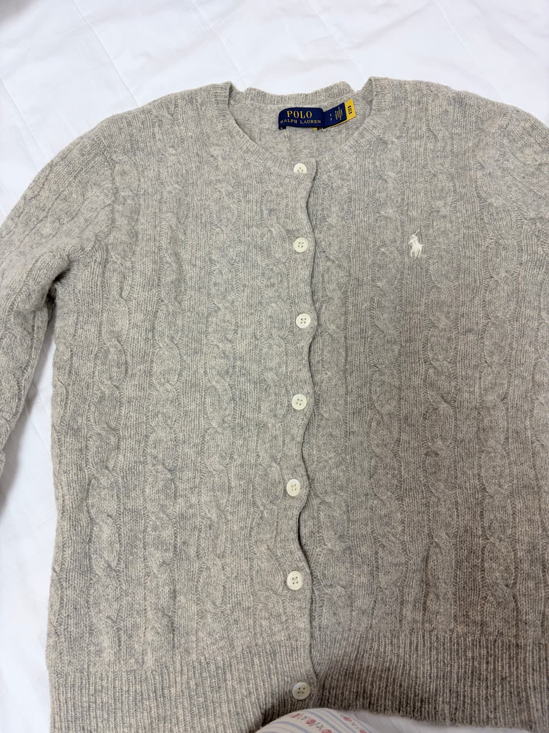 폴로 랄프로렌 캐시미어 니트가디건 S 정품 라이트 그레이 상품이미지6