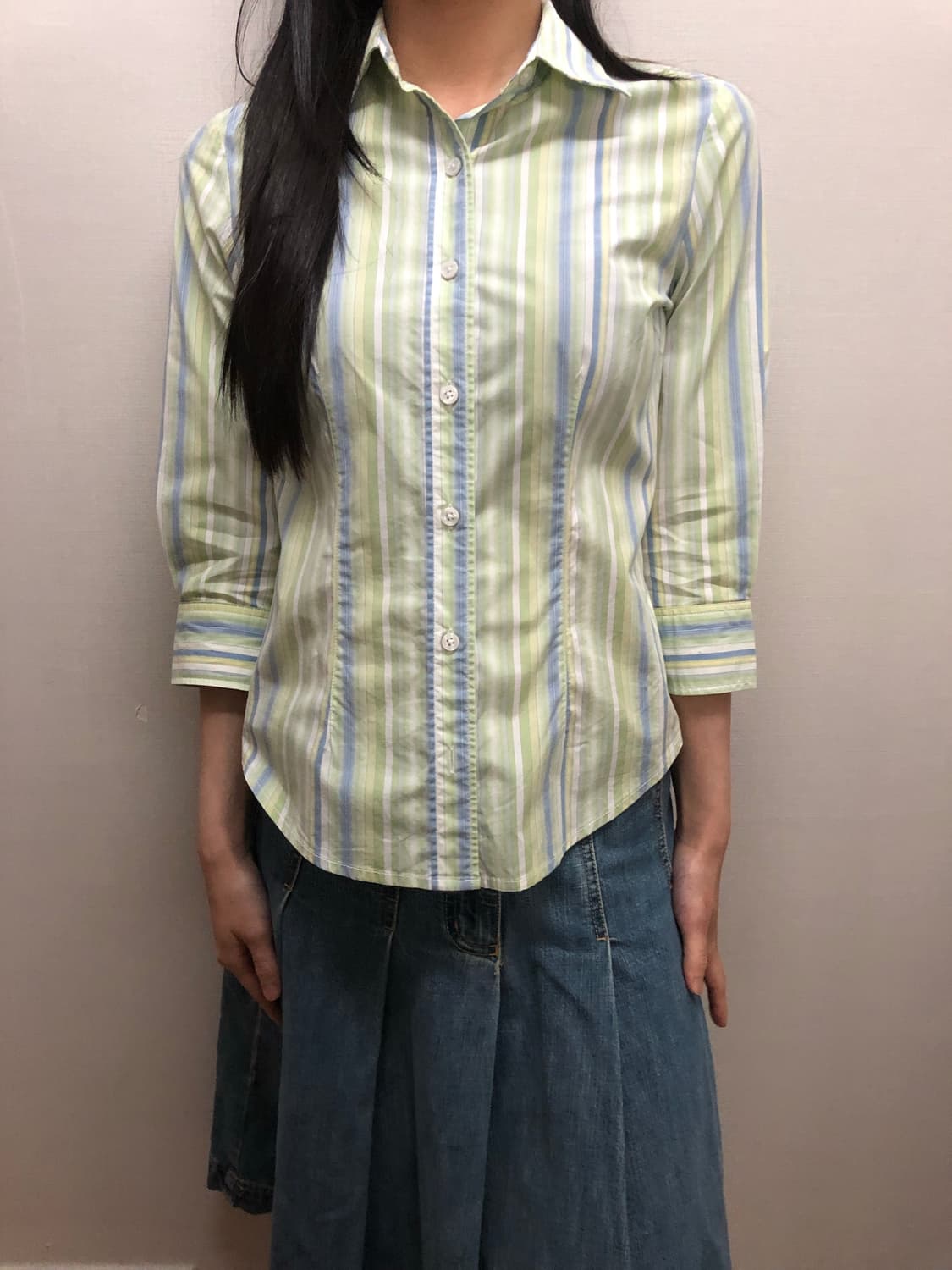 빈티지 갭 그린 체크 셔츠 상품이미지1