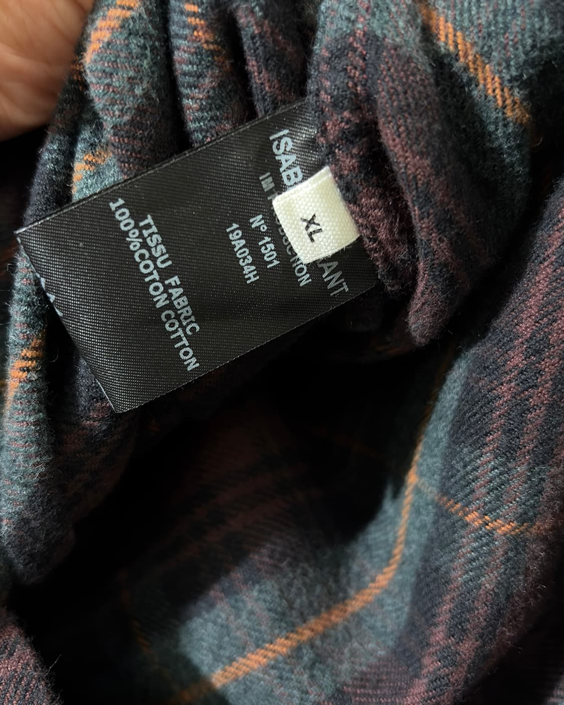 ISABEL MARANT 이자벨마랑 버건디 플란넬 체크 셔츠 상품이미지8