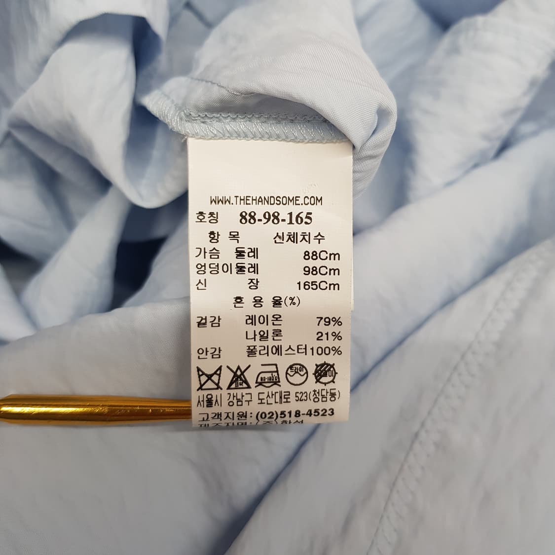 한섬 타임 링클 텍스 오버핏 셔츠 원피스 M사이즈 상품이미지5