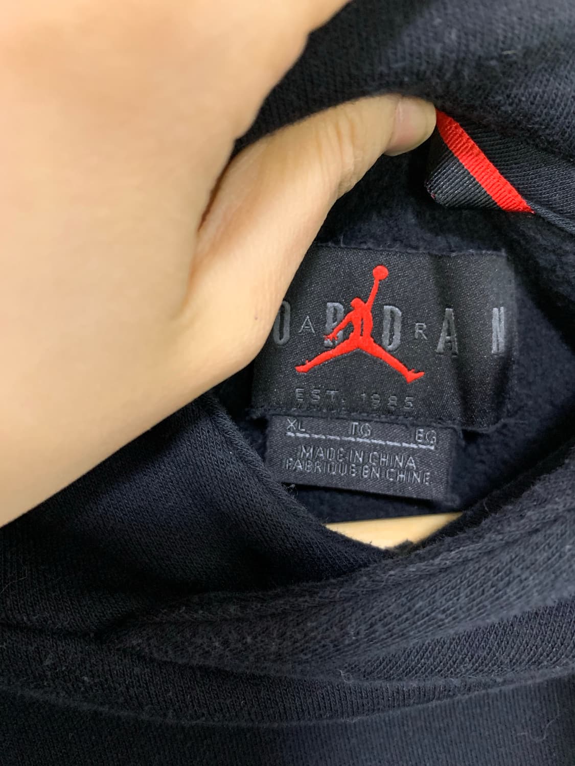 조던 프린팅 빈티지 후드티 블랙 레드 XL 남녀공용 상품이미지9