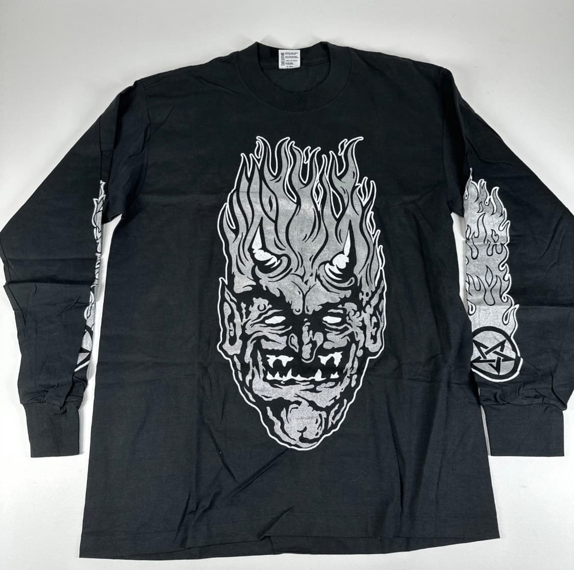 빈티지 화이트좀비 SAY YOU LOVE SATAN 롱슬리브 L 상품이미지2