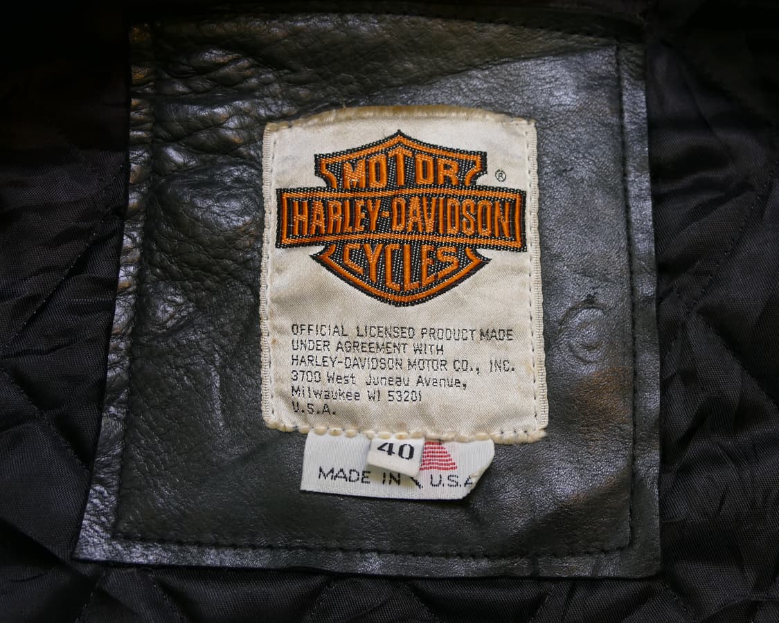 [L] USA 빈티지 Harley-Davidson 더블 라이더 레더 자켓 상품이미지5