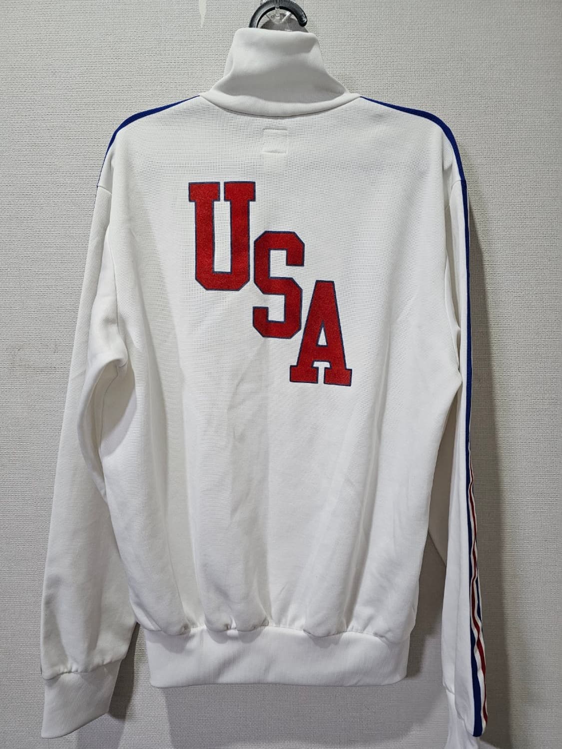 아디다스 희귀 성조기 미국 USA 화이트 트랙탑 져지집업 100/L 상품이미지4