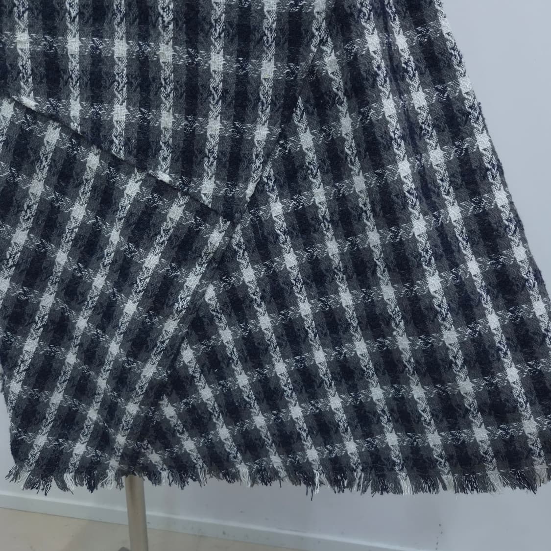 일본 GRL 언밸런스 체크 플레어 스커트 상품이미지5