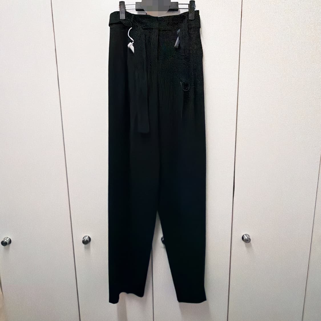 (정품/새상품) 막스마라 스튜디오 여성 블랙 라티나 벨티드 팬츠 상품이미지1