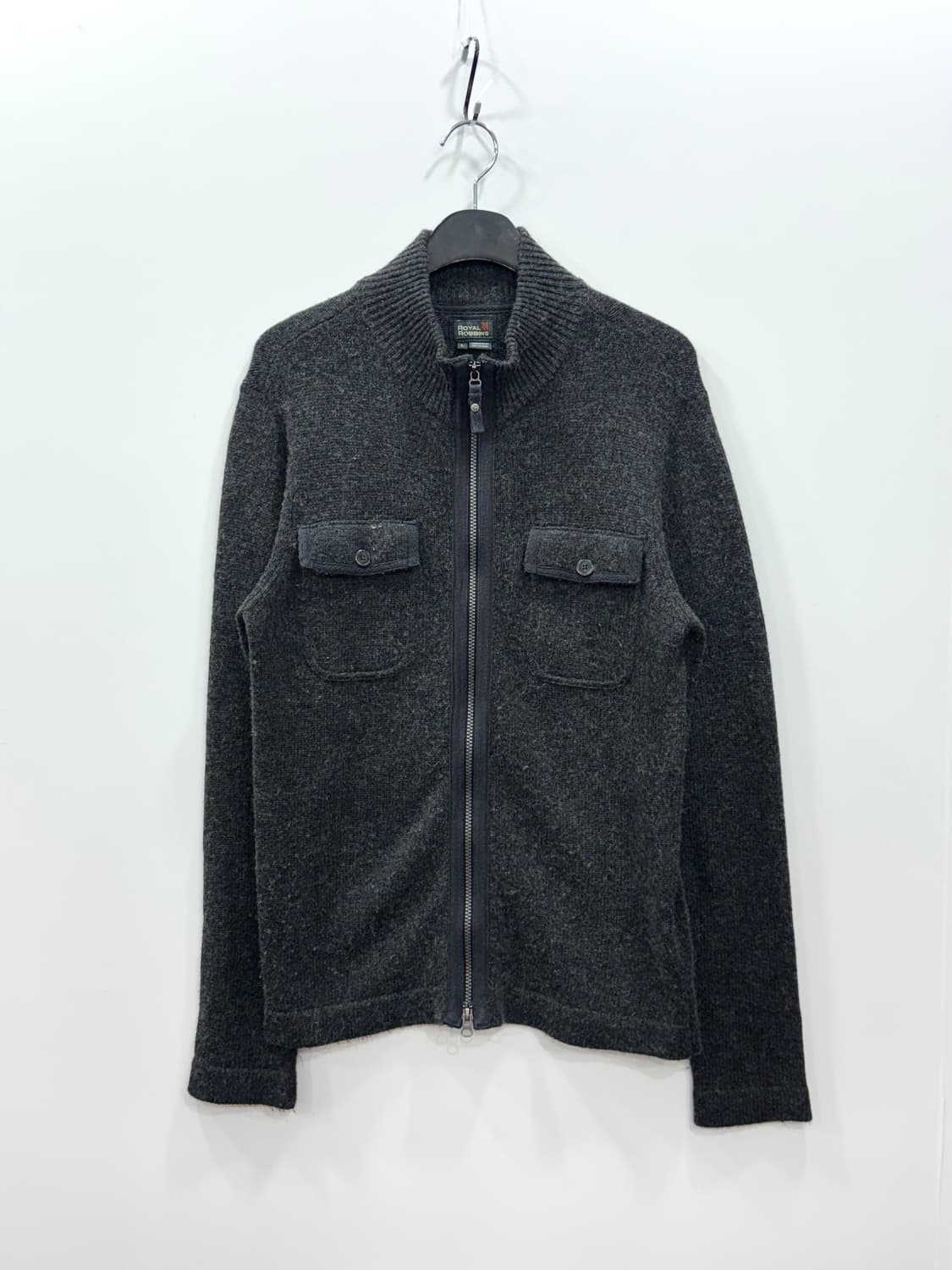 로얄로빈스 그레이 울니트 집업 L 상품이미지5