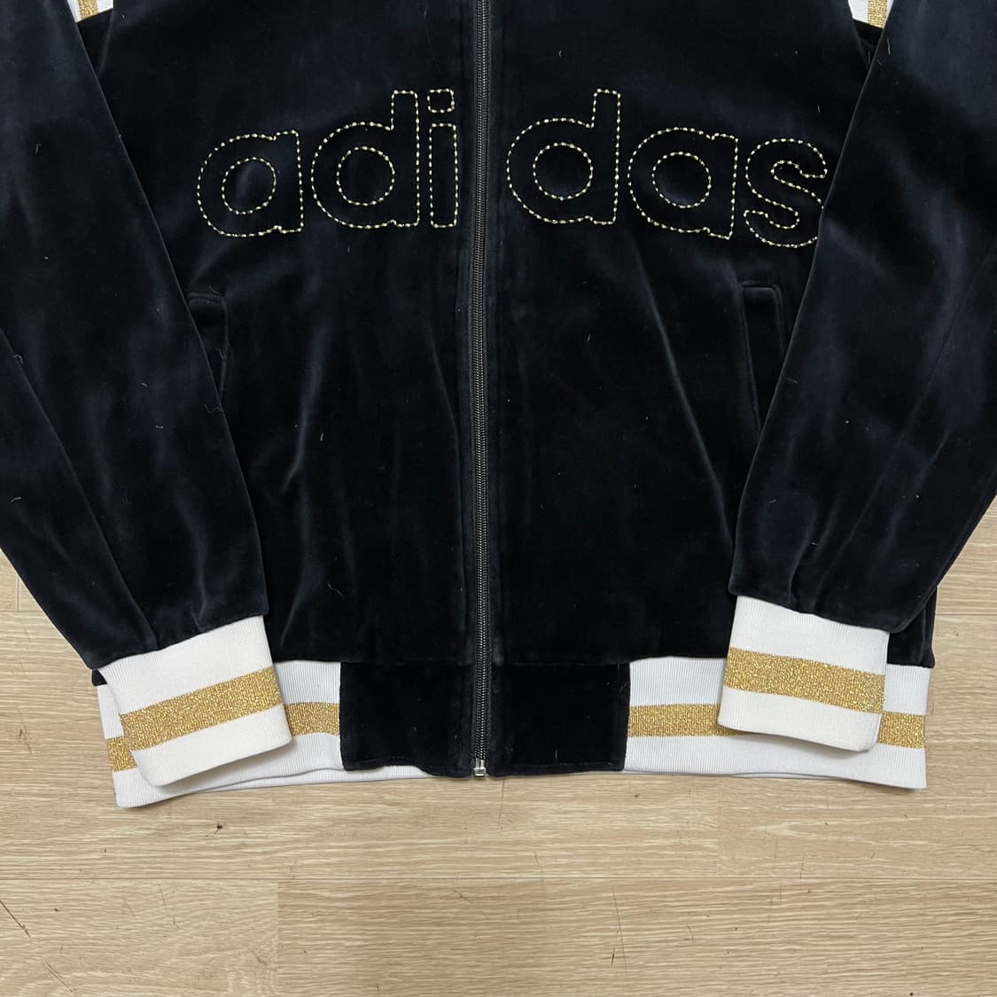 아디다스 벨로어 하이넥 벨벳 져지 트랙탑 자켓 [블랙] M/95 상품이미지3