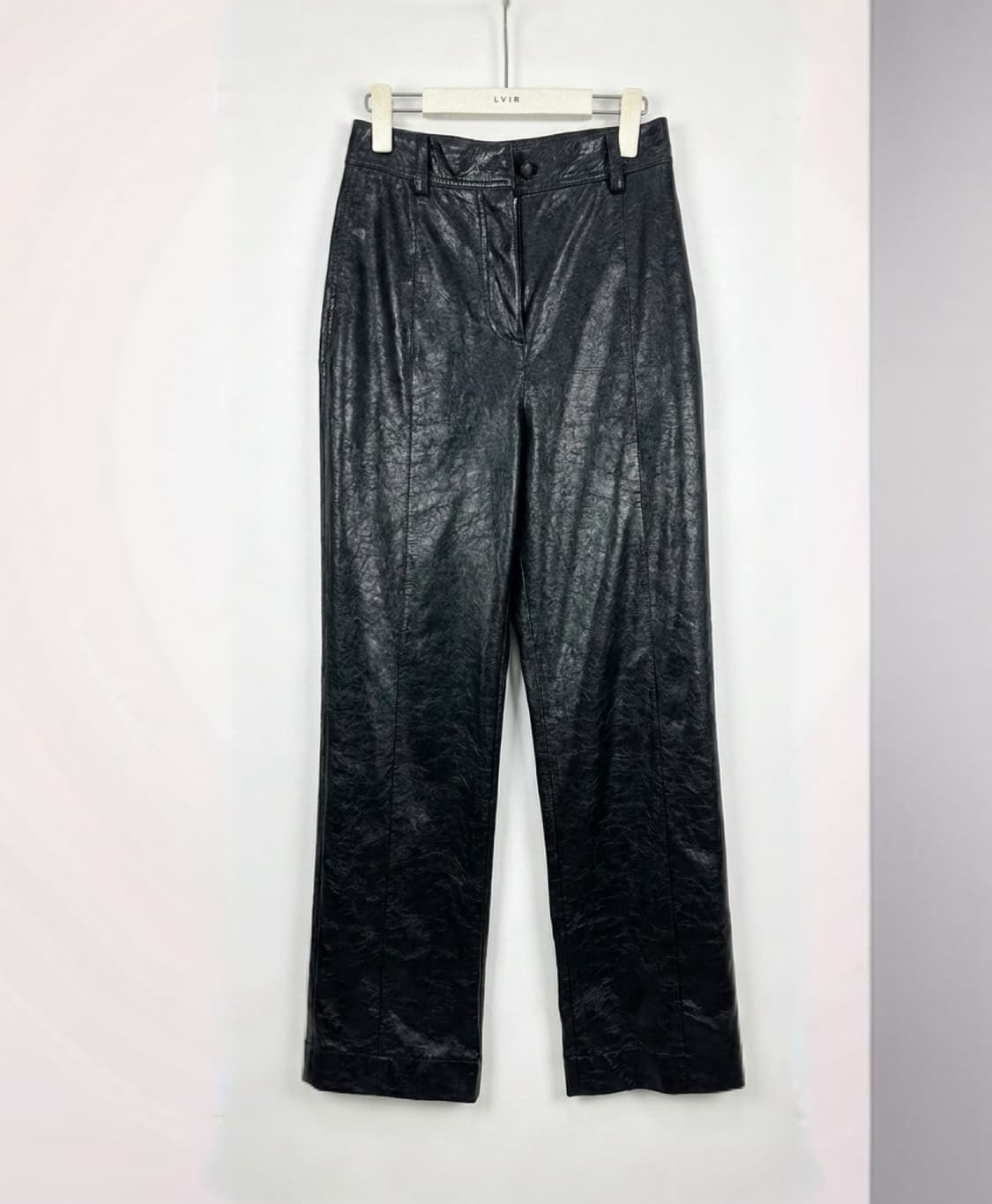 르비에르 블랙 가죽 팬츠 상품이미지1