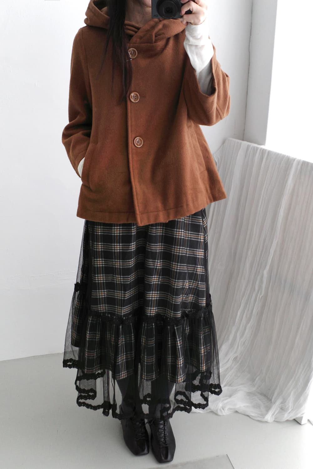 check lace sha skirt 상품이미지4