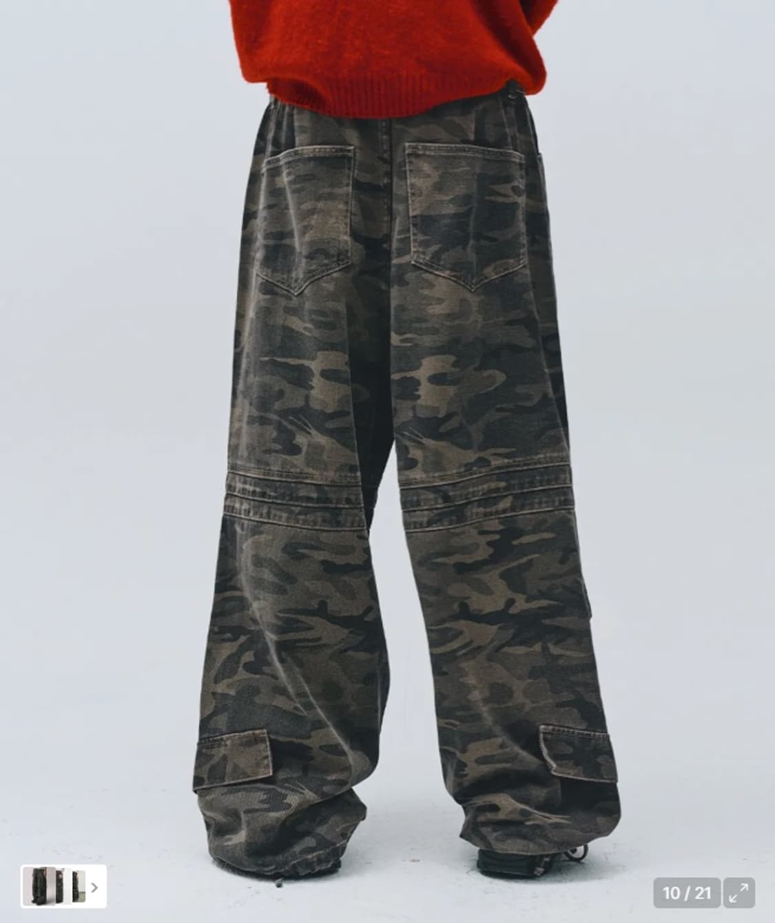 카모 와이드 패러슈트 팬츠_카모플라쥬 상품이미지3