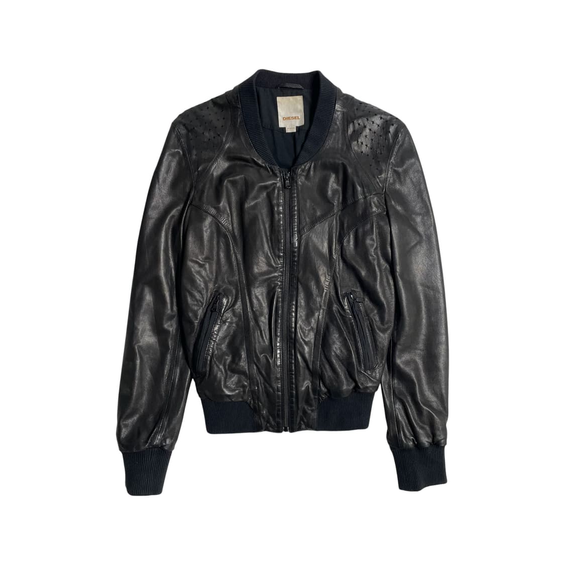 디젤 램스킨 레더 봄버 자켓 상품이미지1
