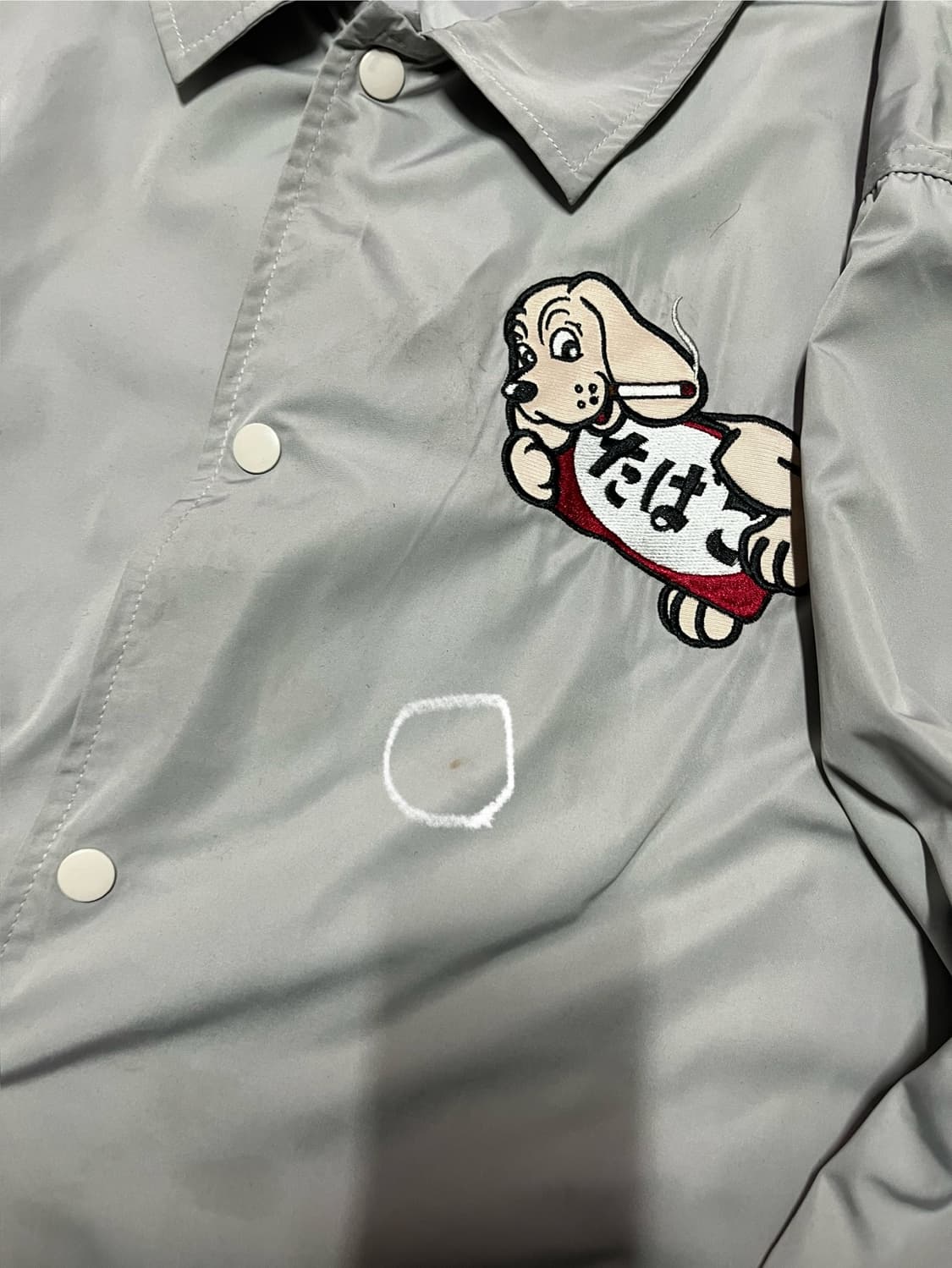 Galfy 갈피 올드스쿨 빈티지 타바코 그레이 바람막이 상품이미지3