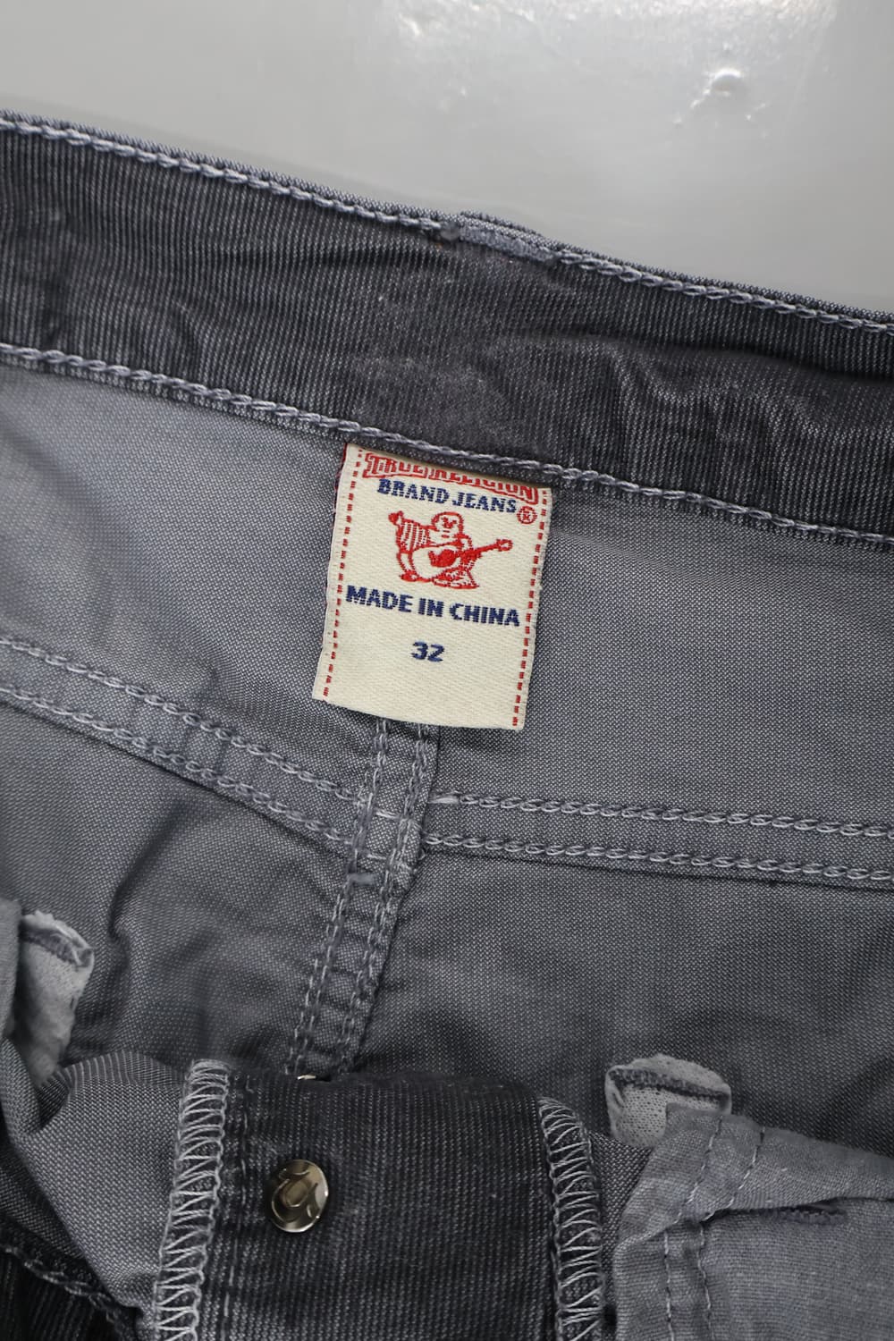 TRBJ True Religion Diffusion Gray Denim 상품이미지3