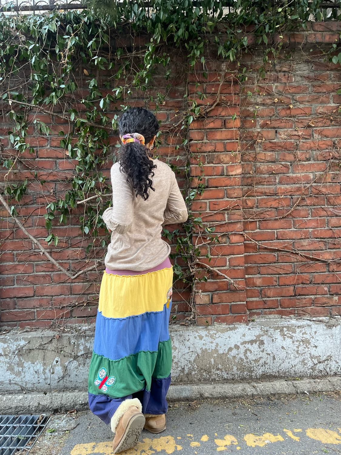 패치 포인트 캉캉 롱스커트 상품이미지3