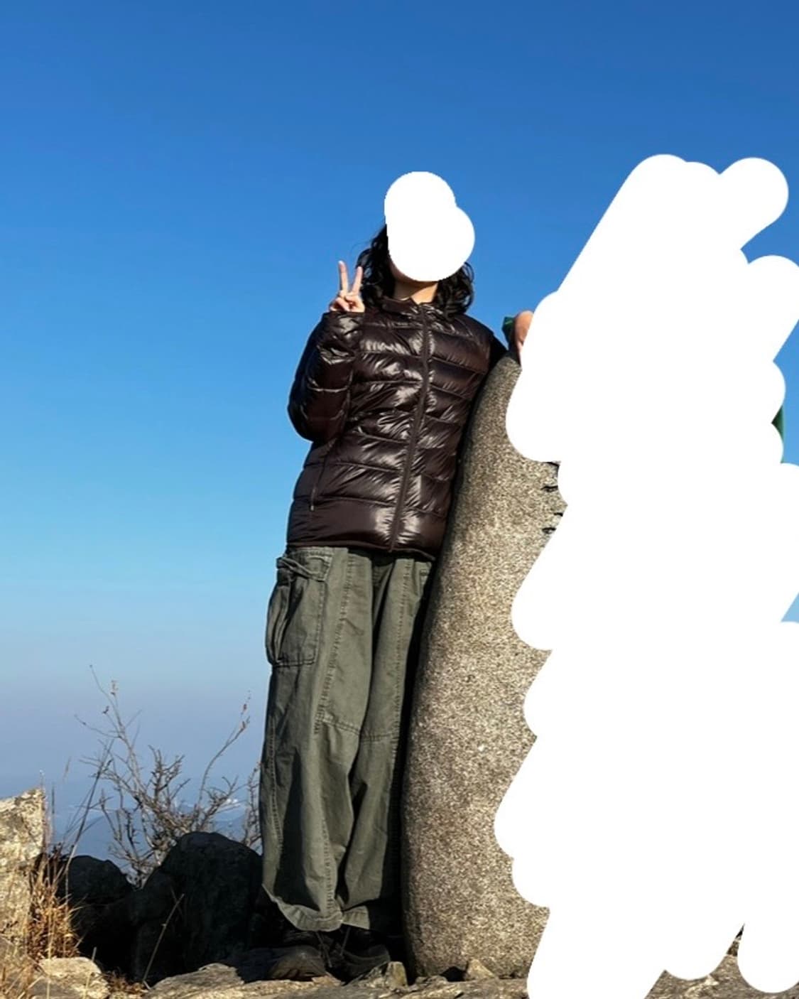 빈티지 유니클로 다운 경량패딩 다크브라운 상품이미지1