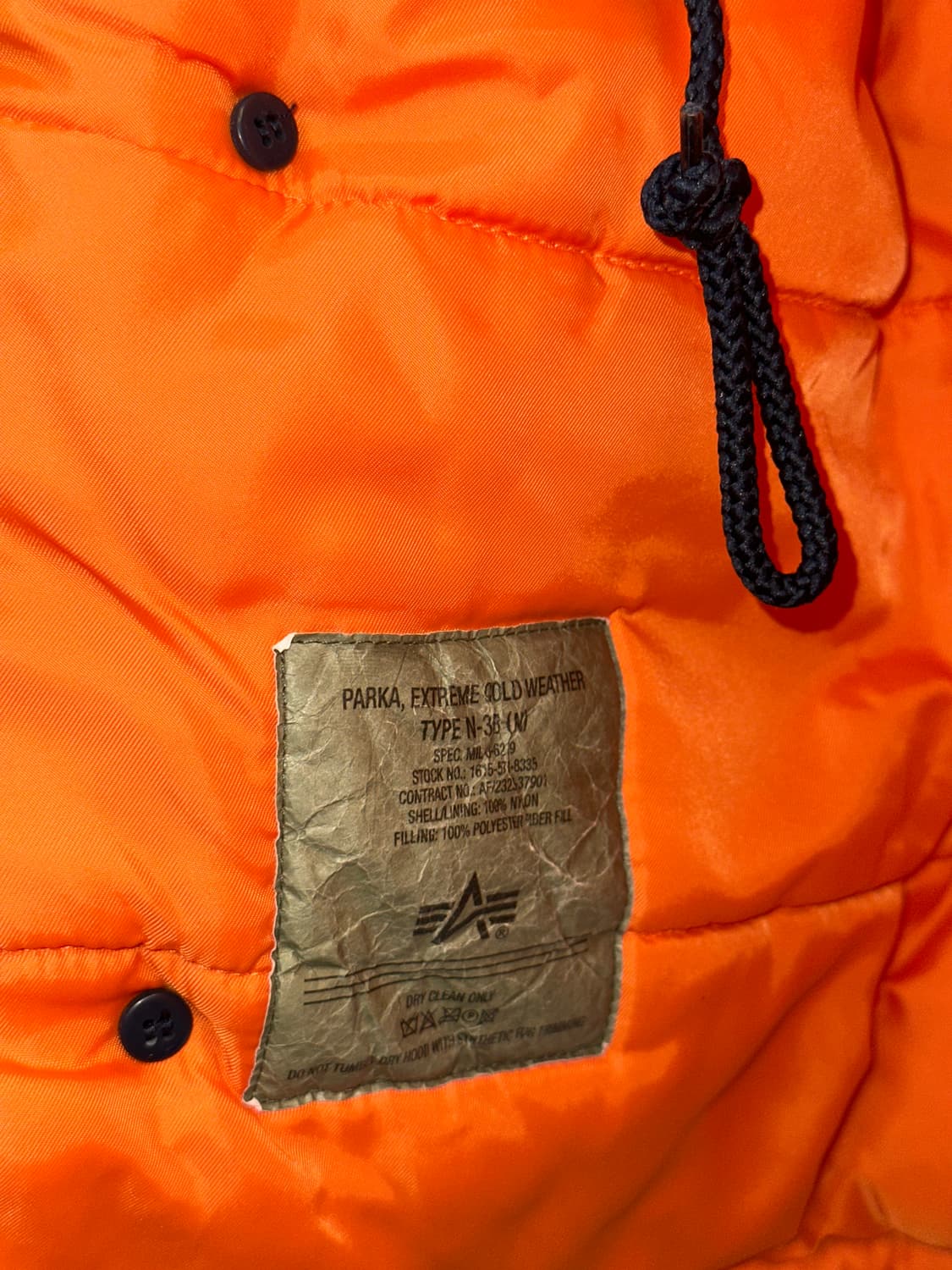 알파 n3b 네이비 패딩 상품이미지7