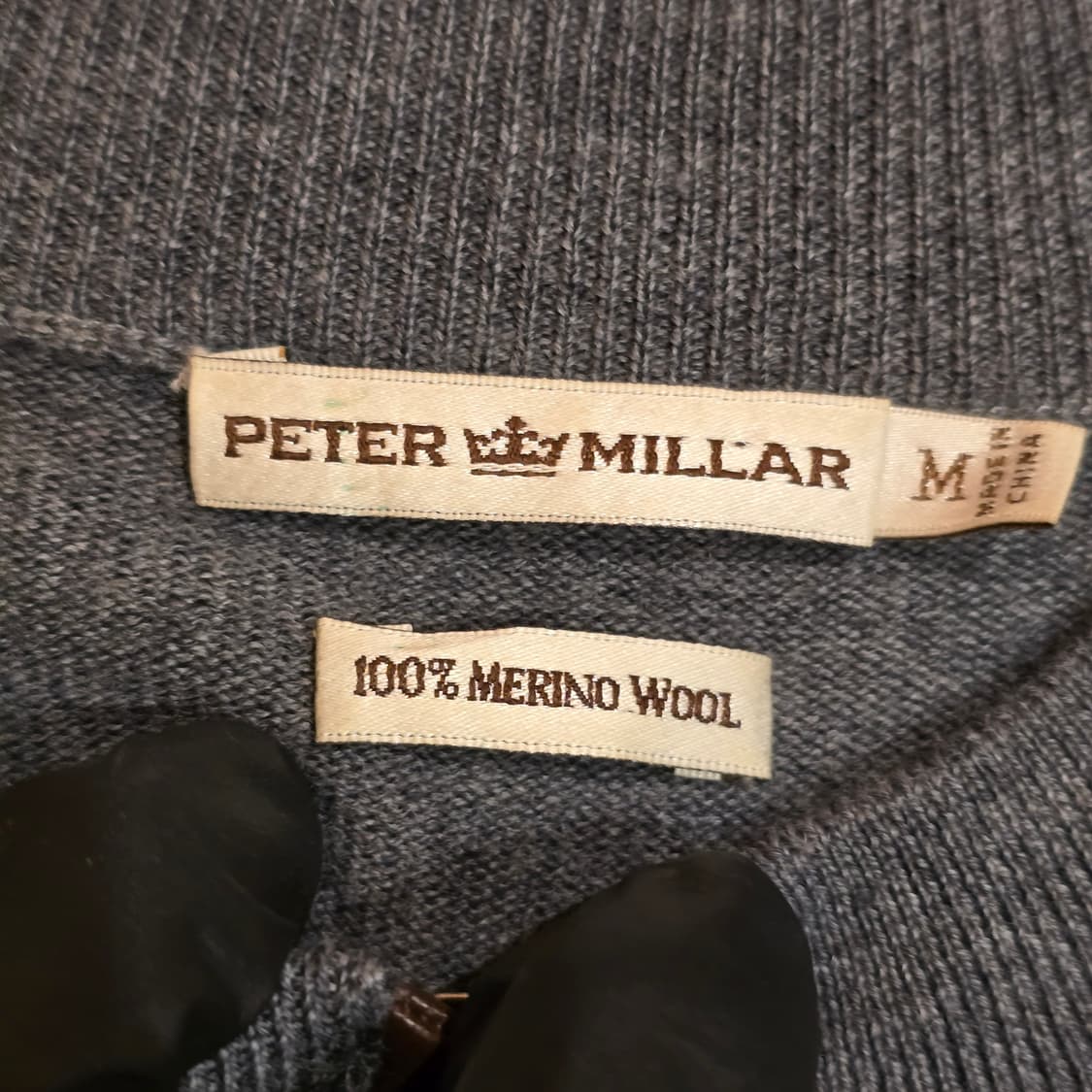 피터밀러 쿼터 집업 스웨터 메리노 울 100% 상품이미지5