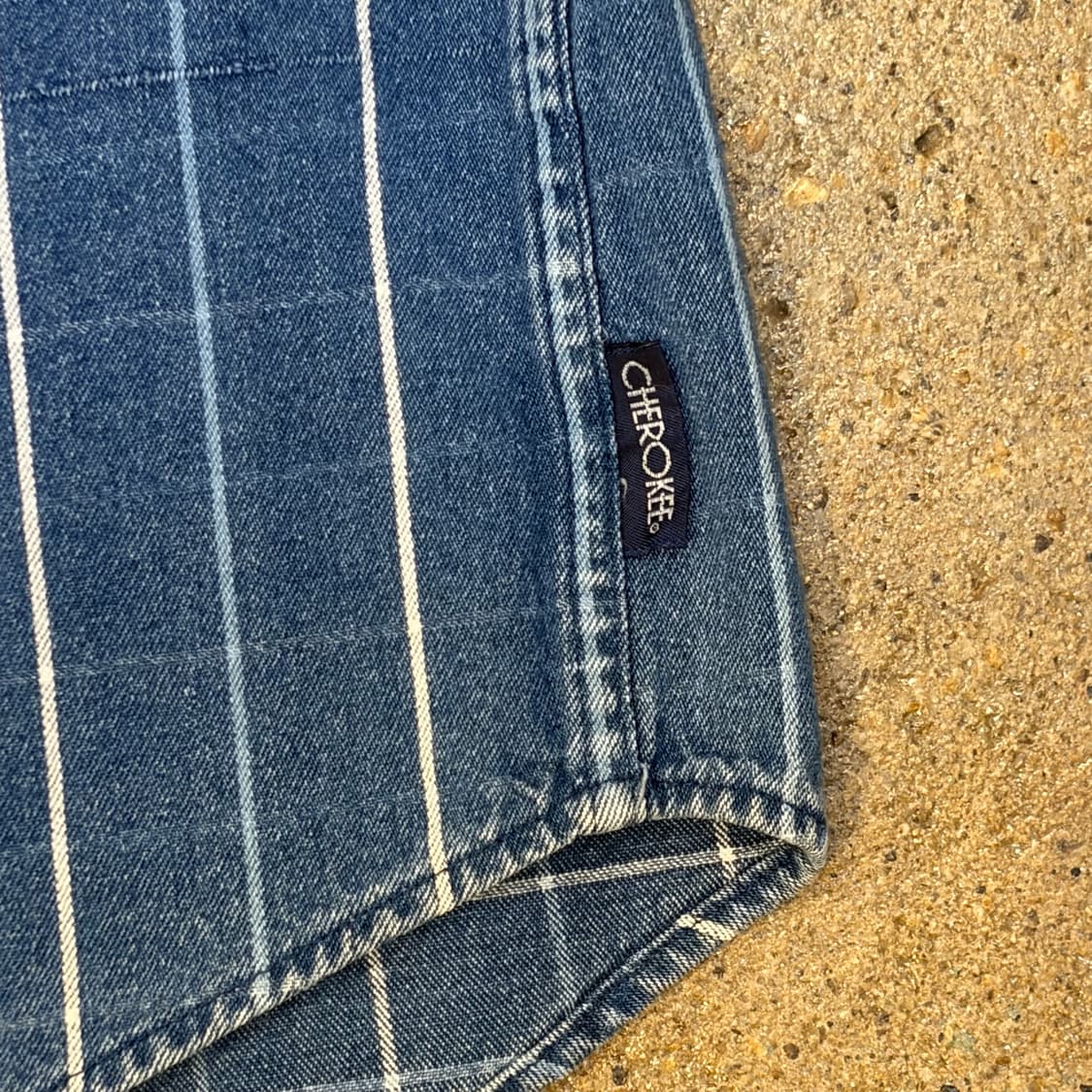 90s 미국 빈티지 체로키 스트라이프 청남방 데님셔츠 상품이미지6