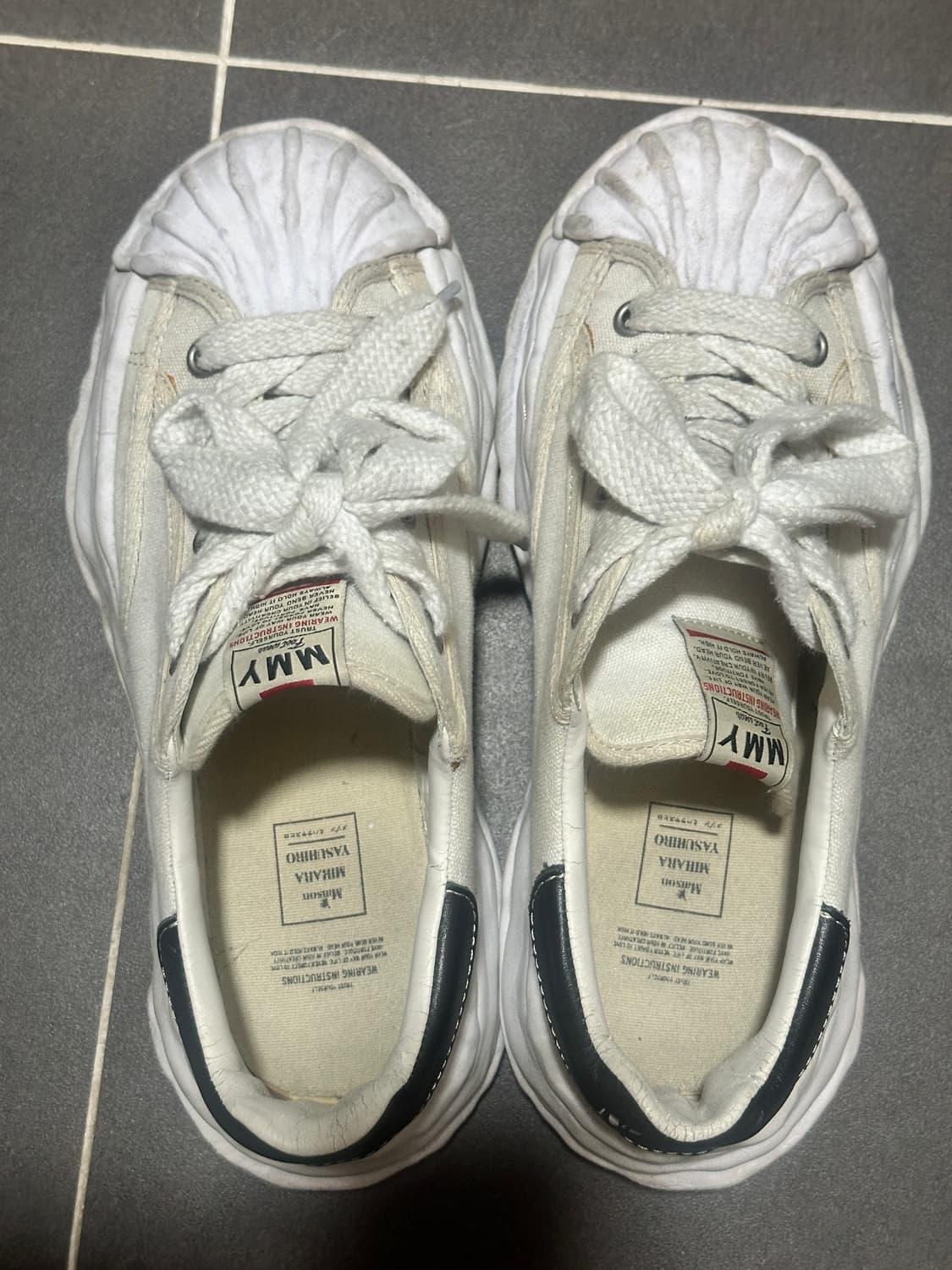 미하라 야스히로 블레이키 OG 솔 캔버스 로우탑 스니커즈 화이트 상품이미지1