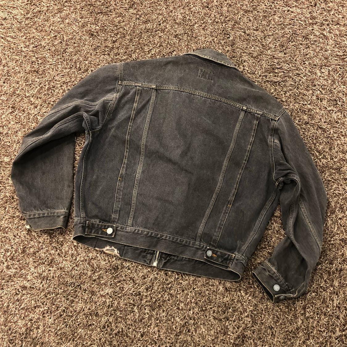 캘빈클라인 90s 흑청 데님 집업 자켓 상품이미지5