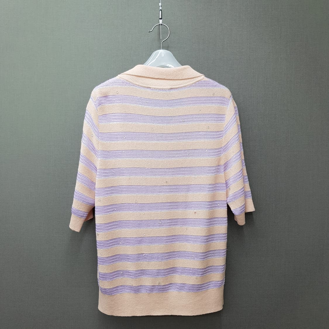 한섬 랑방 2024 노치넥 카라 스프라이트 니트 F사이즈 상품이미지5