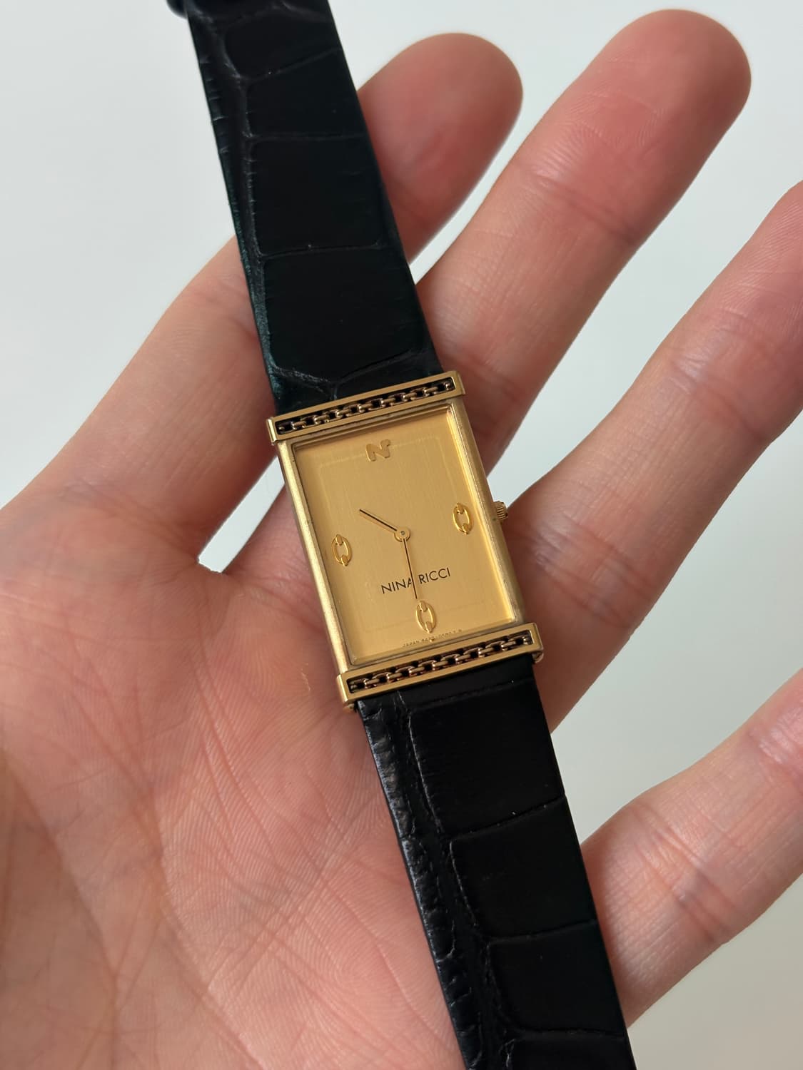 1980s Nina Ricci Gold Square Quartz 상품이미지1