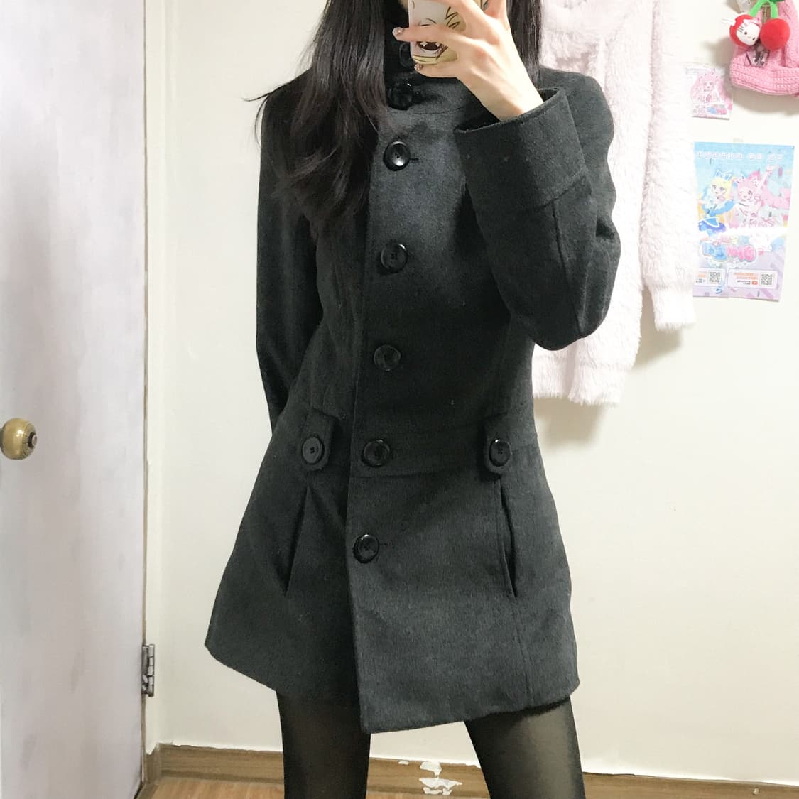 빈티지 라떼 코트 히메갸루 로걀 모리걸 긱시크 공겜여주 고딕 코이세이오깔 상품이미지1