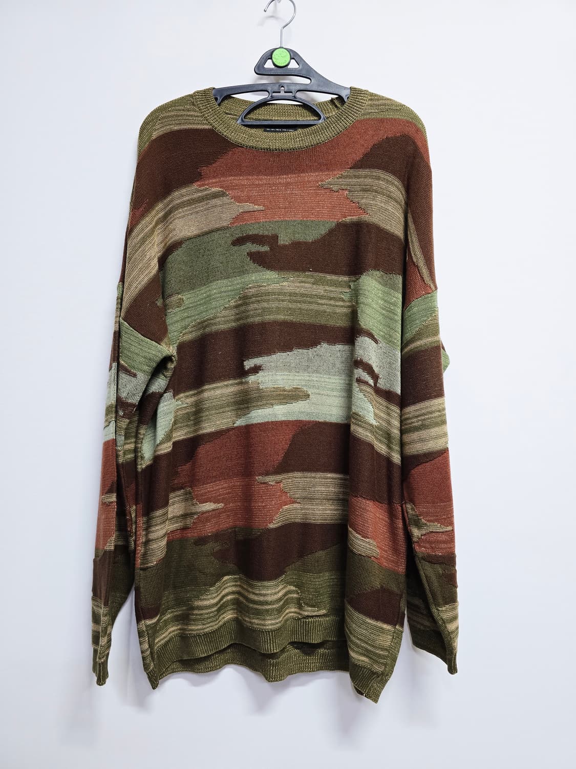 자라 패턴 니트 스웨터 브라운/카키 상품이미지1