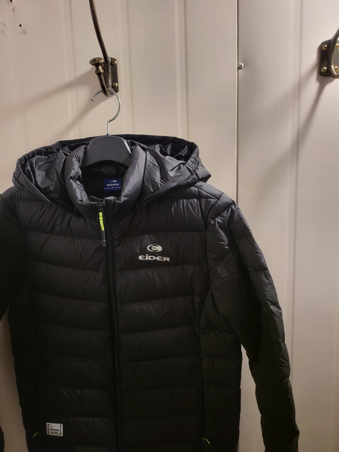 아이더 후드 경량패딩  블랙  키155 상품이미지2