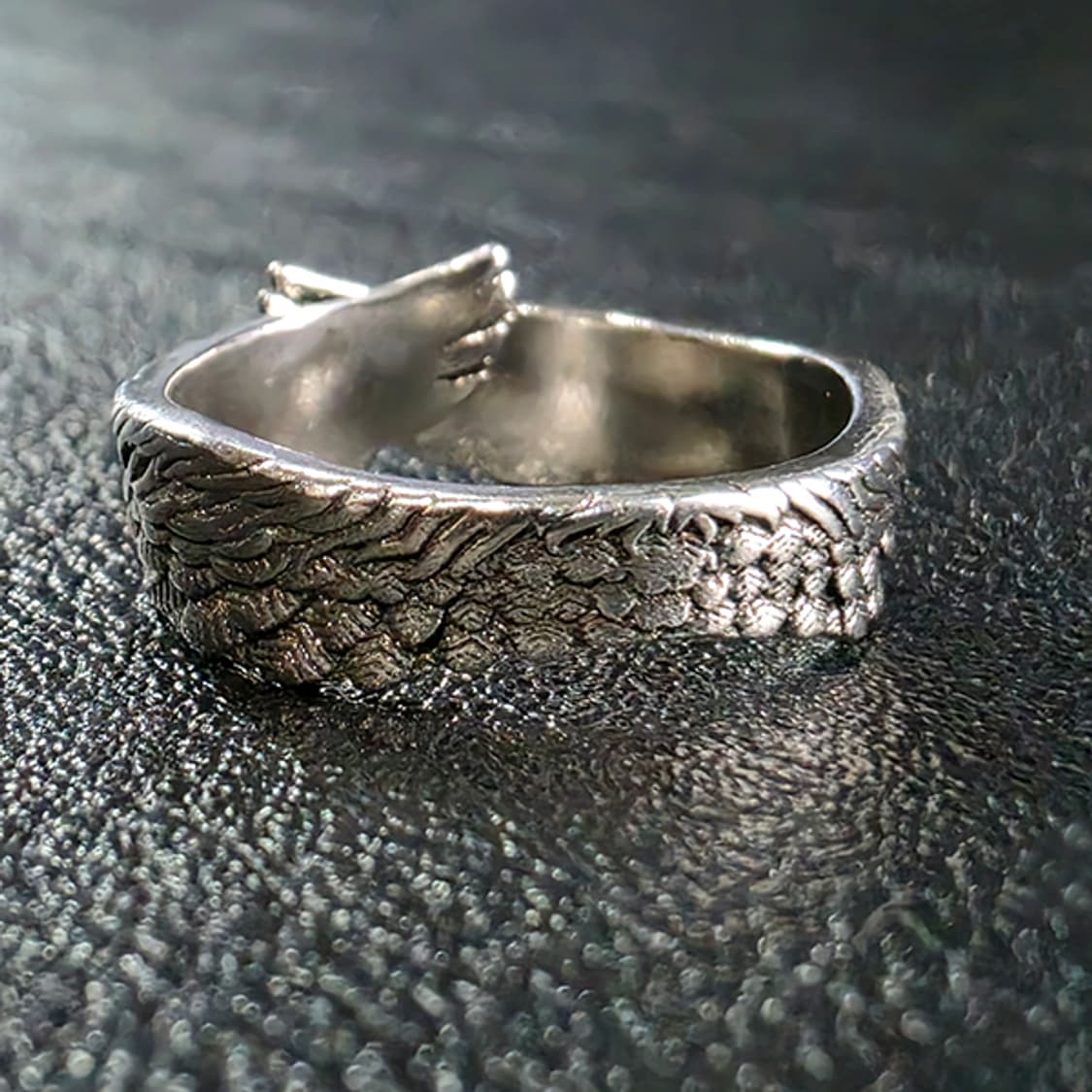 Michael 실버 남자 엔틱 빈티지 고딕 천사 날개 반지 상품이미지4